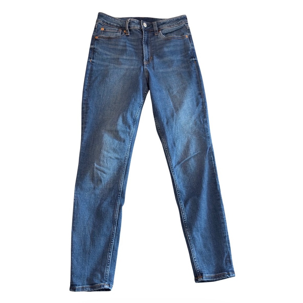 Gap Denim Est 1969 Womens High Rise Skinny Jeans Medium Wash Blue Size 28/6